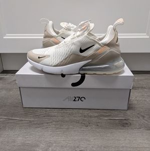 air max 270s in white desert sand